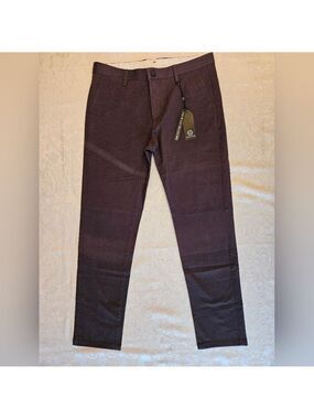 Classic Men's Cotton Dark Grey / Brown Chino Pants, Size 32, Snover, NWT